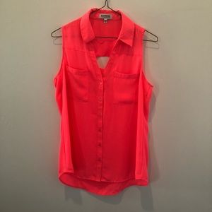 Express Pink Sleeveless Shirt Sz Medium